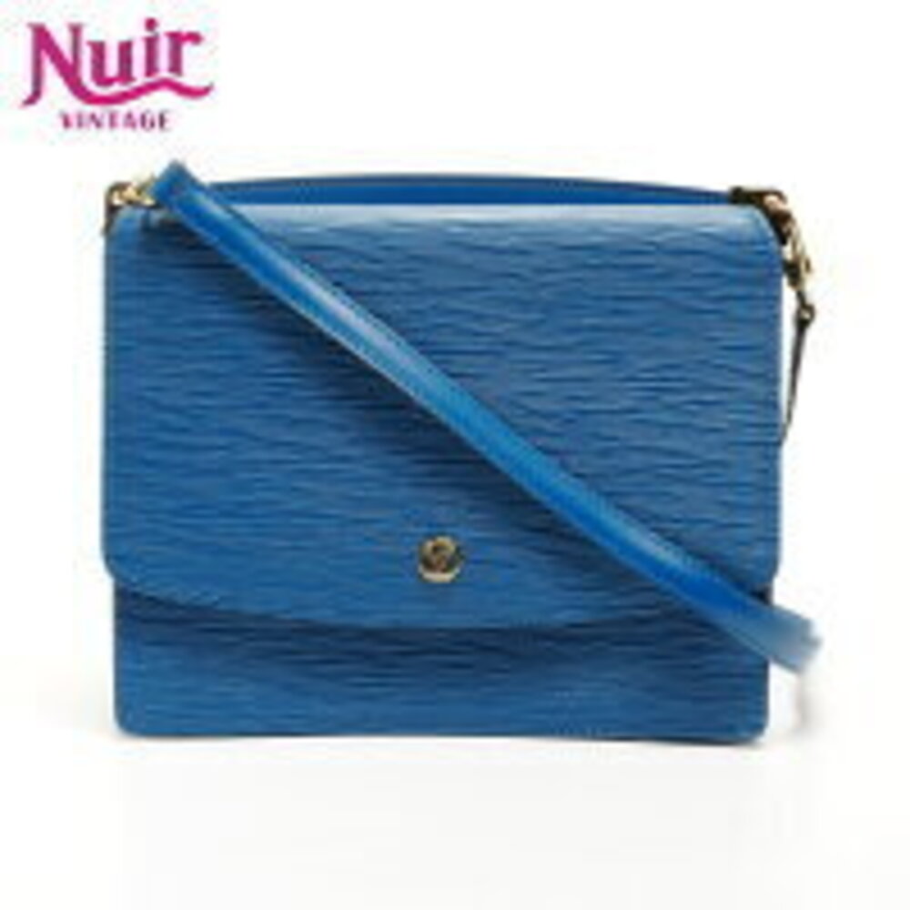 Louis Vuitton Grenelle Epi Shoulder Bag Blue